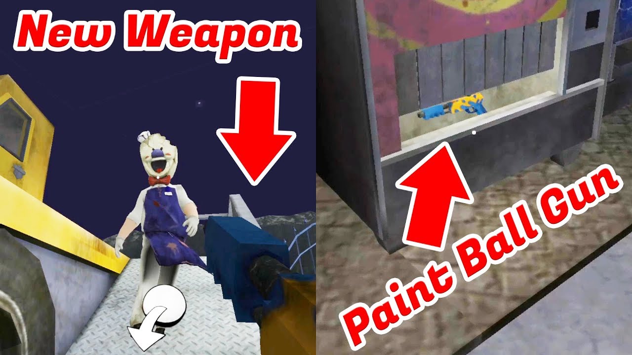 Ice Scream New Weapon Update 🔫 Ice Scream Paint Ball Gun