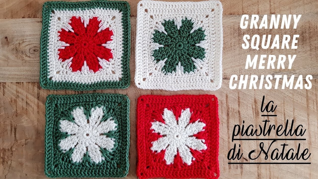 Granny Square facile con la stella di Natale