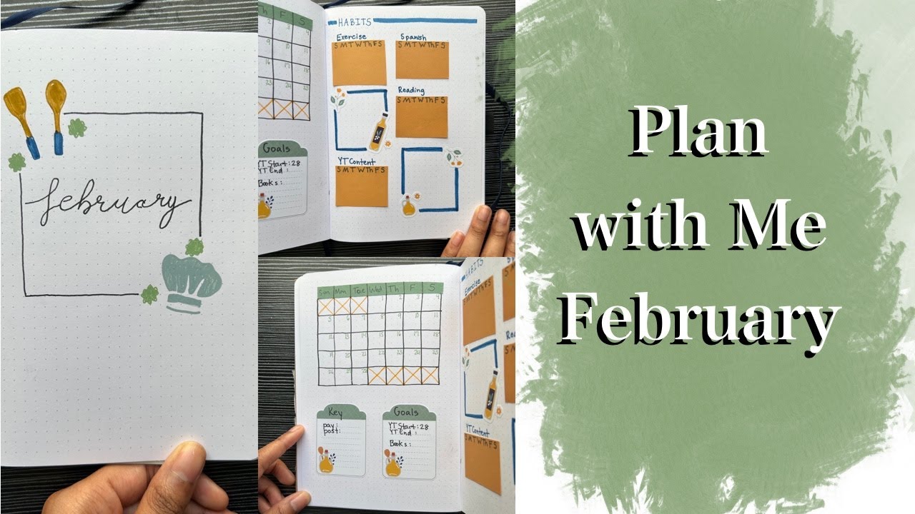 PLAN WITH ME February 2023 || Archer & Olive Monthly Planner Kit