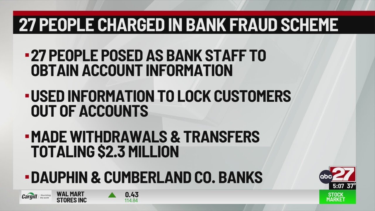 27 people charged in bank fraud scheme