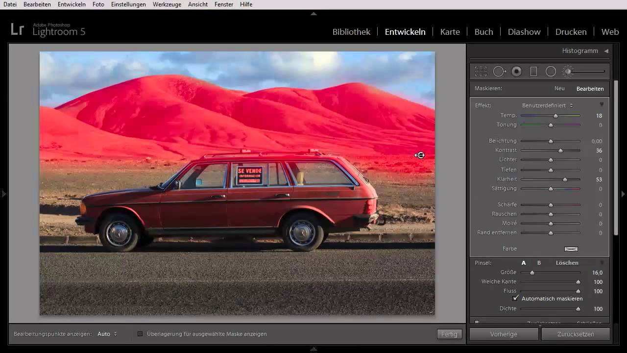 Lokale Korrekturen mit dem Pinsel - Adobe Photoshop Lightroom 5