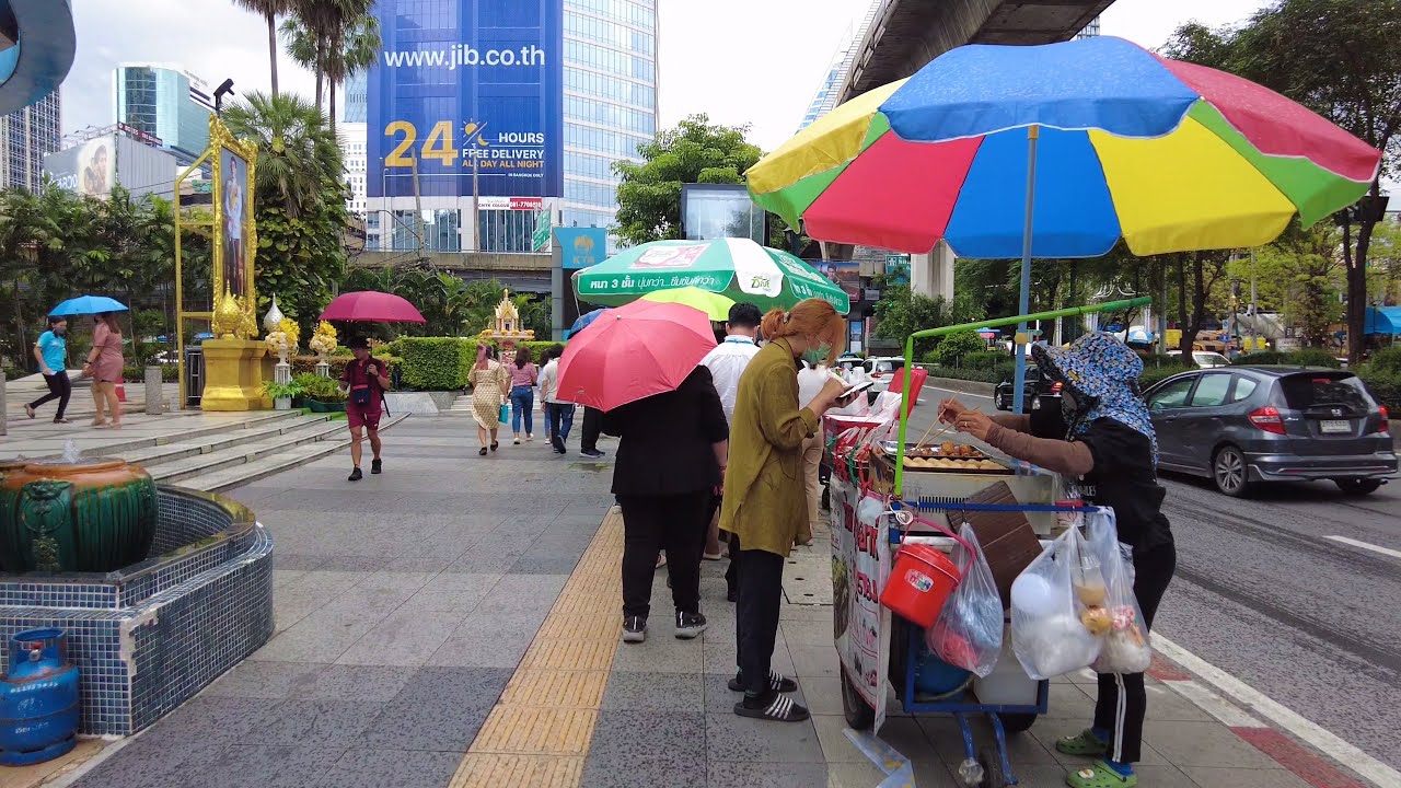[4K] Bangkok City Downtown Walking - Bustling Nana to Chit Lom