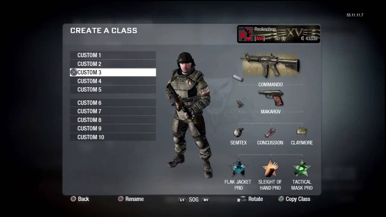 Black Ops Combat Record & Weapon Classes