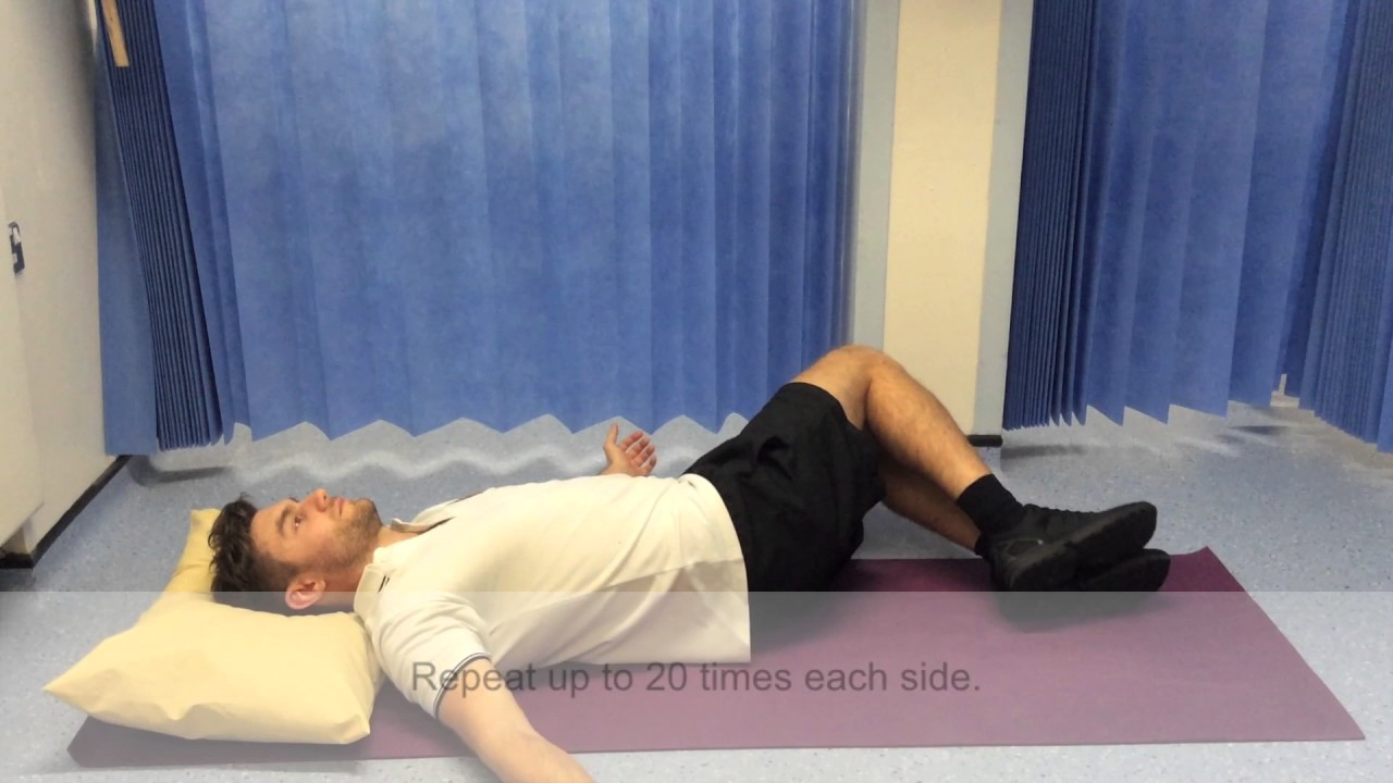 Physiotherapy: Lumber rolls and shoulder bridge
