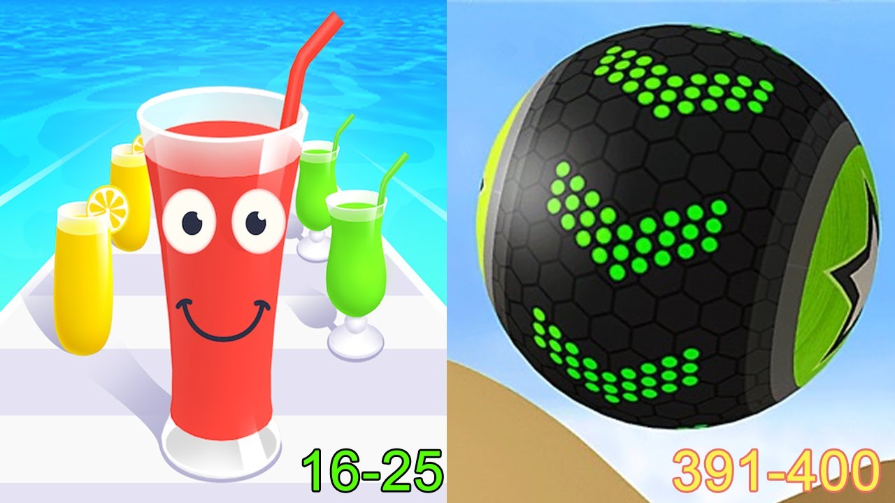 Juice Run VS Going Balls Android iOS Gameplay (Level 16-25)