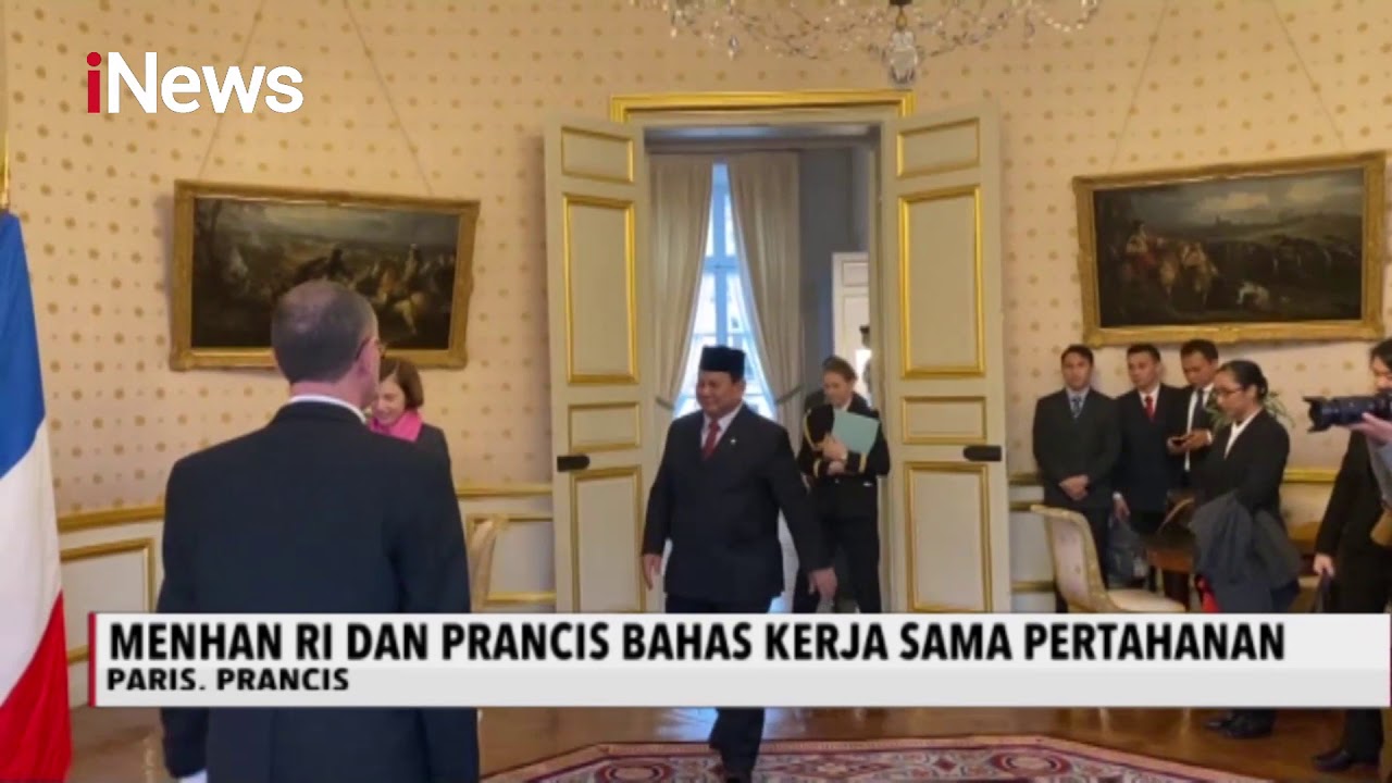 Prabowo Bertemu Menhan Prancis di Paris - iNews Pagi 14/01