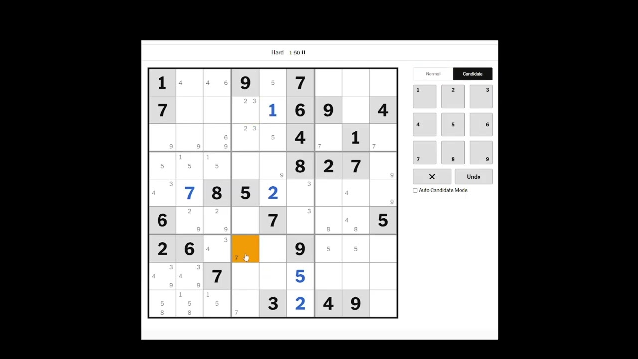 The New York Times Hard Sudoku - December 14th 2025 (Solution/Walkthrough)