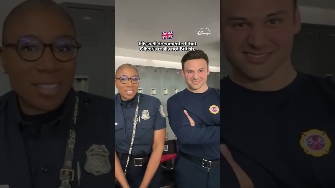 The cast of 9-1-1 try British accents | 9-1-1 | Disney+ UK