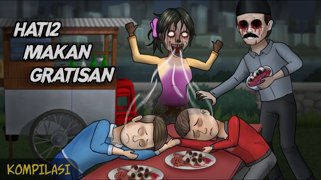 Kuliner Setan - Kompilasi #HORORKOMEDI  | Kartun Lucu, Animasi Hantu