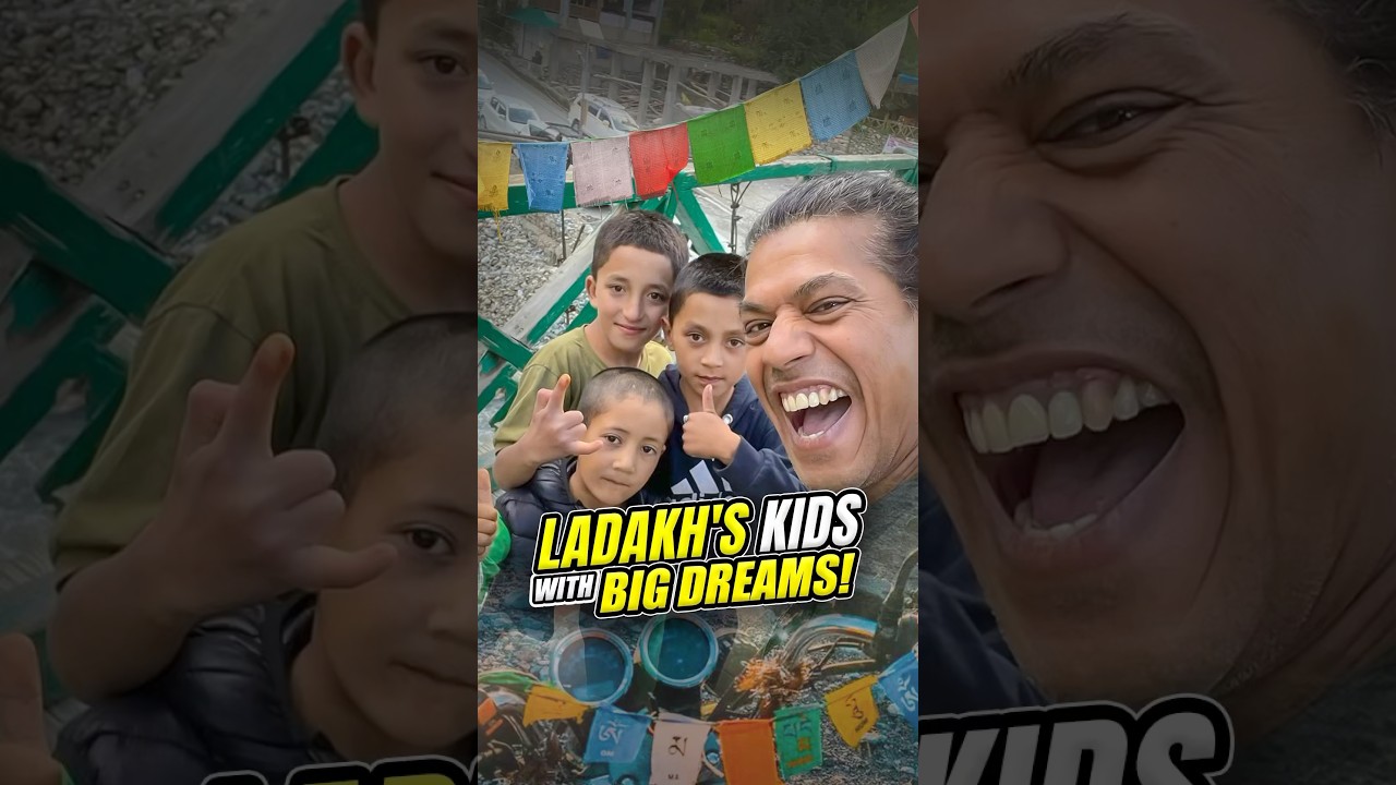 Ladakh's Kids with Big Dreams! 🌟✨ | Sidd Ahmed #shorts #ytshorts #ladakh #kids