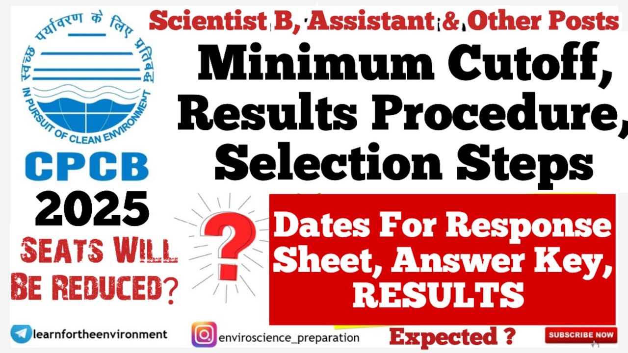 🔴 CPCB 2025 | Minimum Cutoff, Results Procedure, Selection Steps & Expected Dates!
