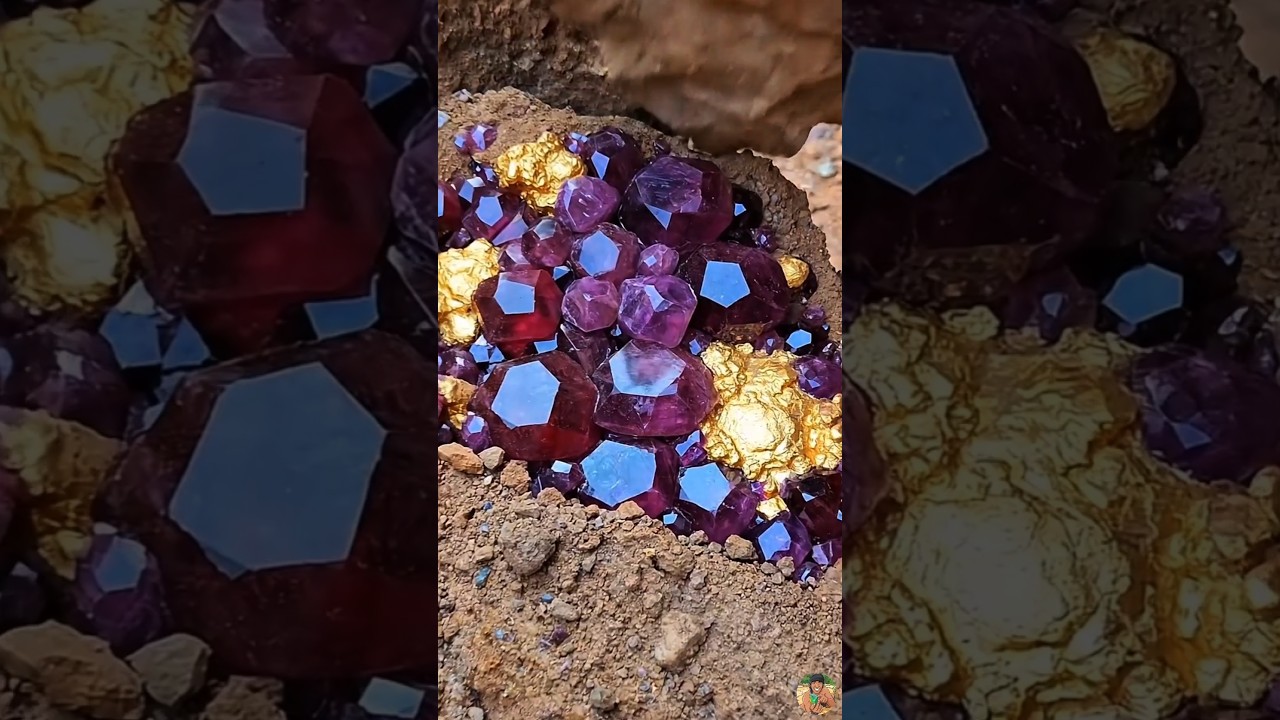 Очень повезло! Найден красный рубин и золотой самородок. #нефрит #драгоценныекамни #алмаз #криста...