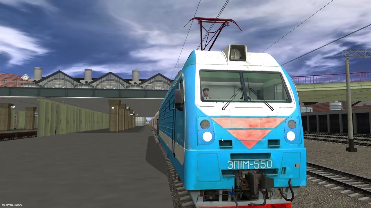 Обучение Trainz 12 | Как запустить пассажирский односекционный электровоз ЭП1М (в моём случае 550)