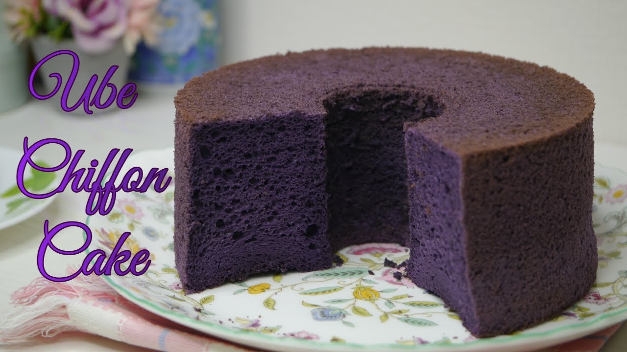 Ube Chiffon cake