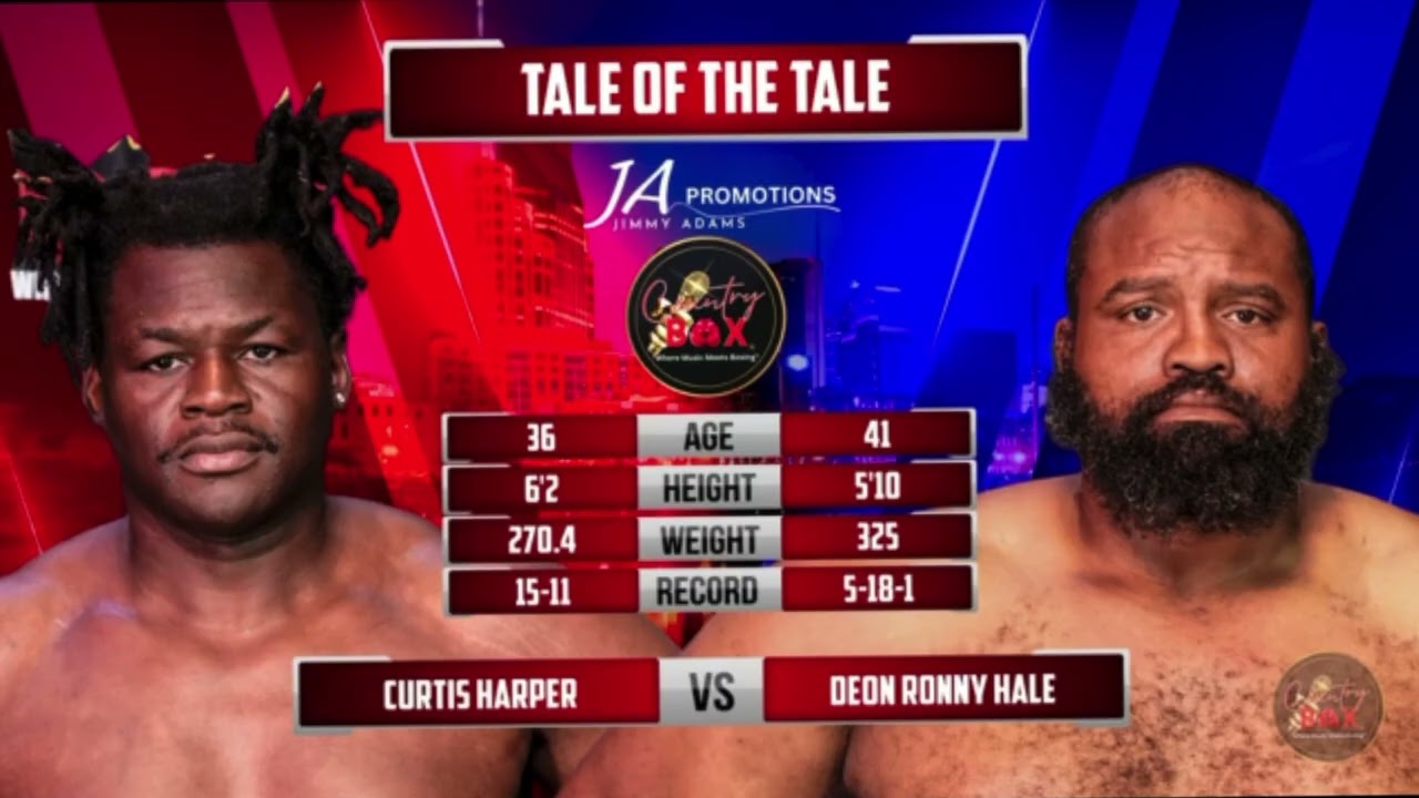 Curtis Harper 🆚 Deon Ronny Hale Harper shows his power to drop this guy in 18 seconds in round￼ ￼￼1