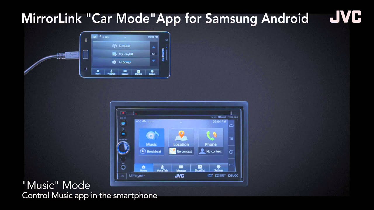 JVC KW-NSX1 feat. SAMSUNG Drive Link App (Mirror Link Technology)
