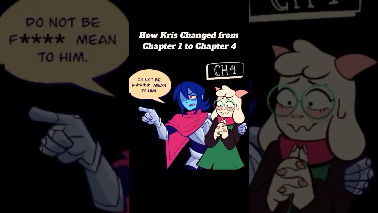 How Kris Changed from Chapter 1 to Chapter 4 #deltarune #kris #deltarunecomicdub #sanscomictv