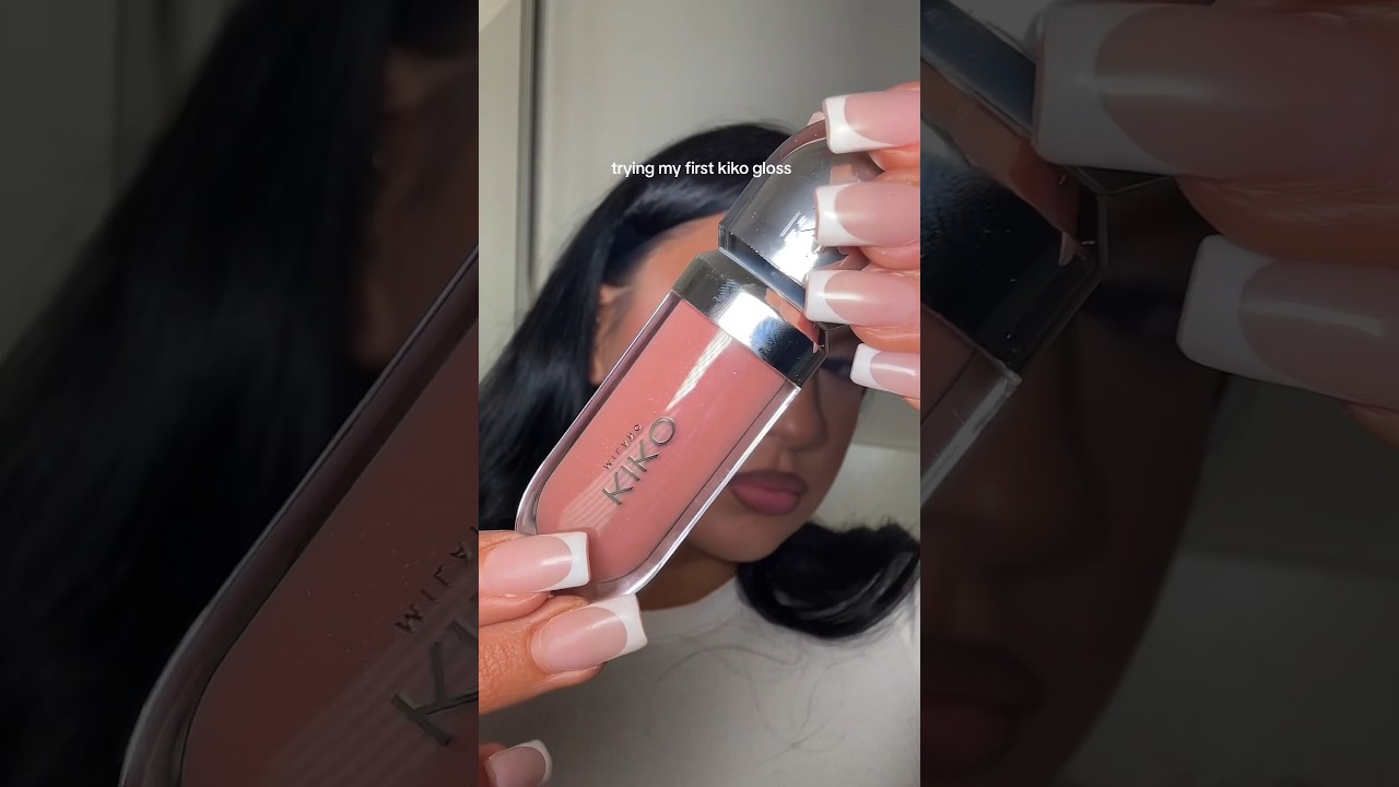 Let&rsquo;s try my first Kiko lip gloss together 🫶🏼 #kiko #lipgloss #gloss #makeup #firstimpressions