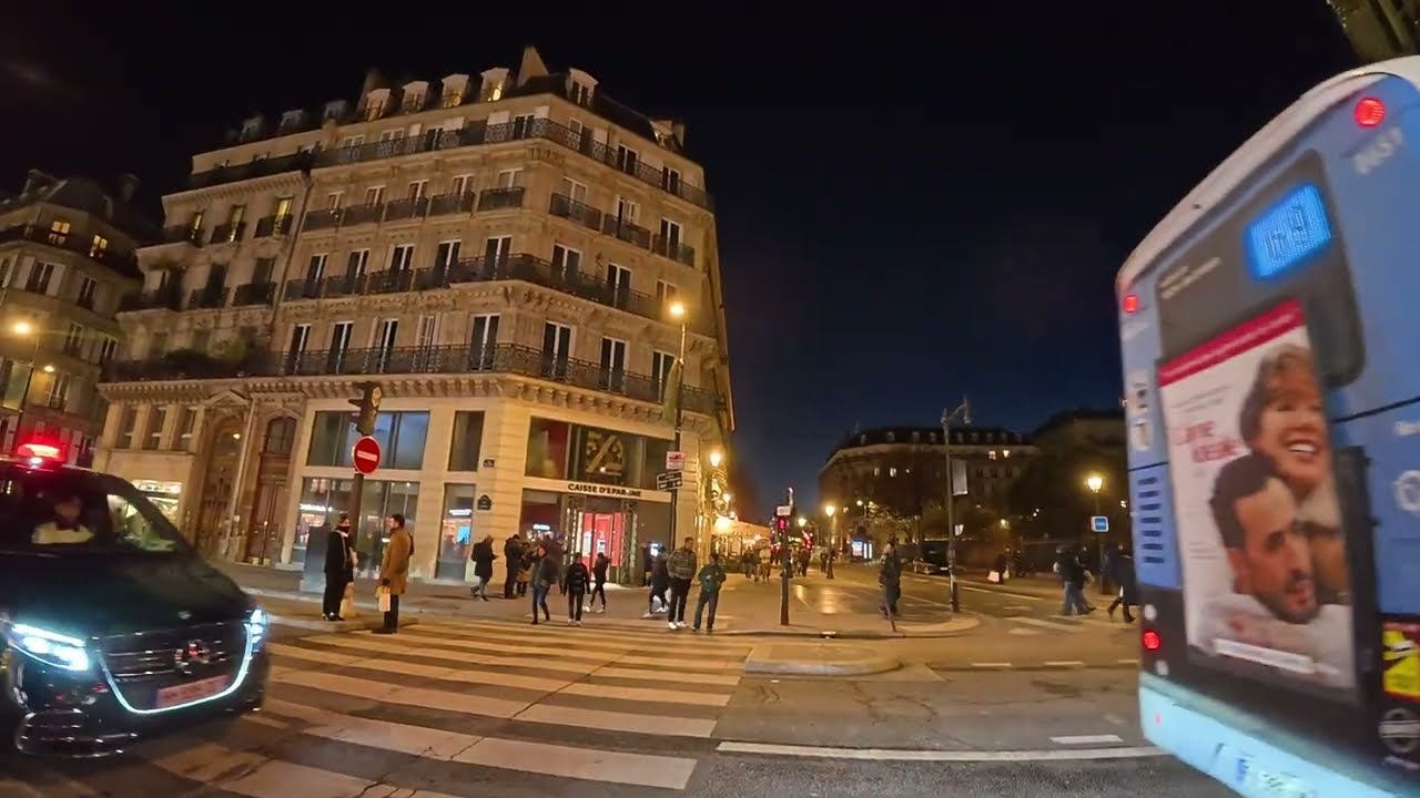 Evening Walk in Paris 🇫🇷 | Peaceful Winter City Stroll