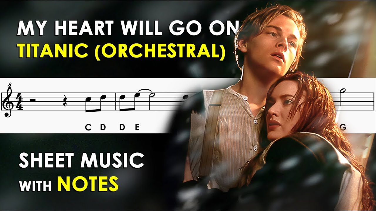My Heart Will Go On - Titanic | Sheet Music with Notes for Recorder, Violin Tutorial | Céline Dion