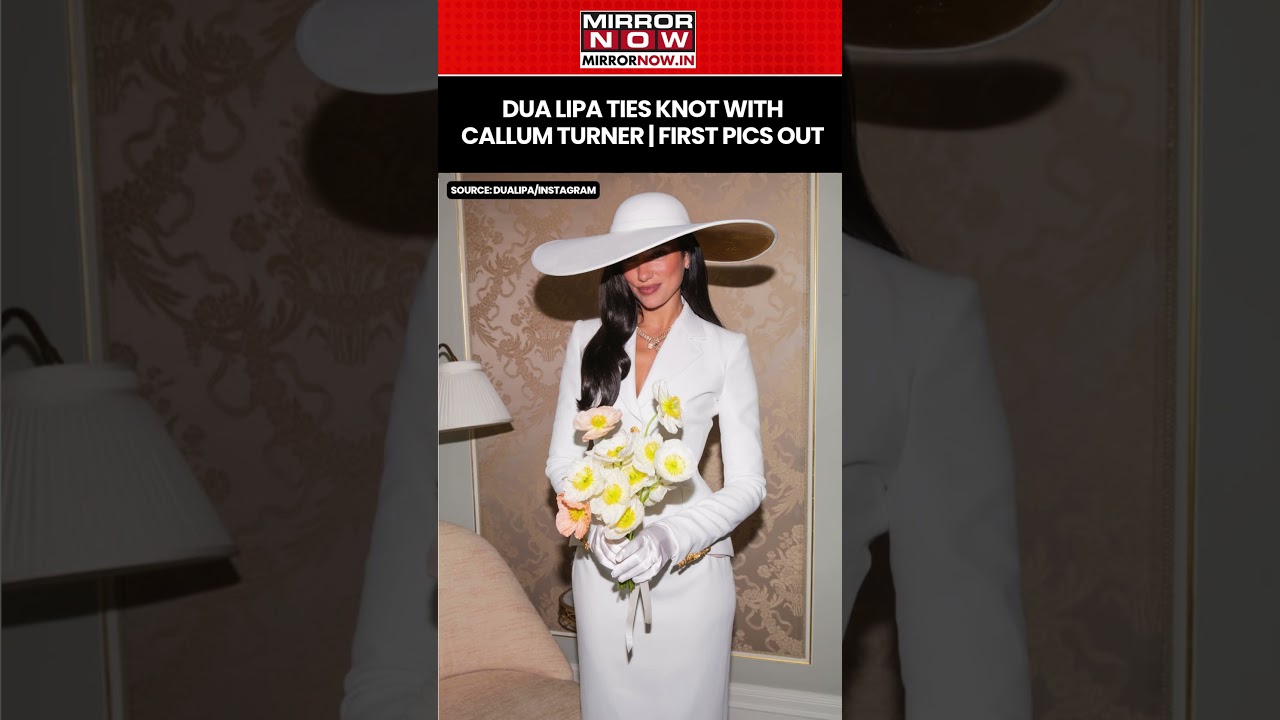 Dua Lipa Ties Knot With Callum Turner In An Intimate Ceremony In London | First Pics Out #shorts