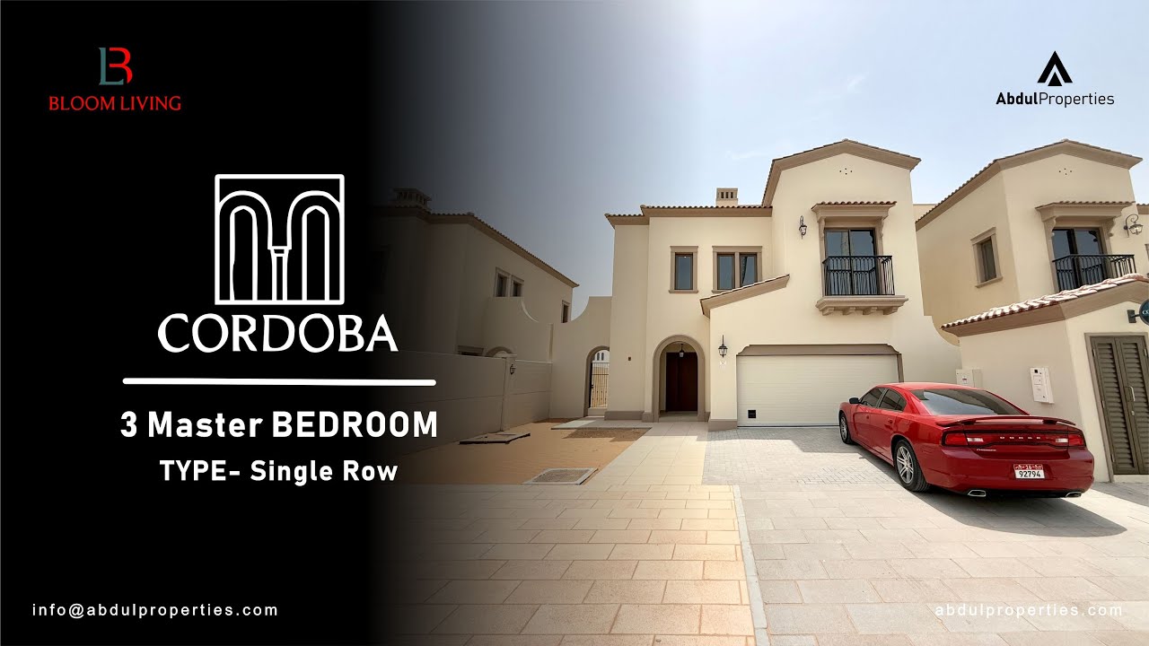 3 Master BR | Single Row | Cordoba-Bloom Living ⁠@AbdulProperties #bloomliving #cordoba #villa 