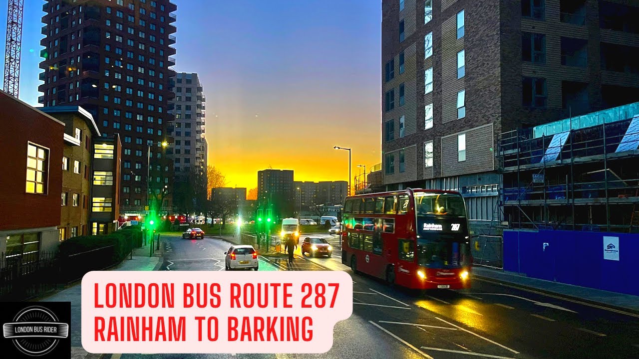 Experiencing Sunset and Blue Hour on Board London Bus 287 Rainham to Barking Join me
