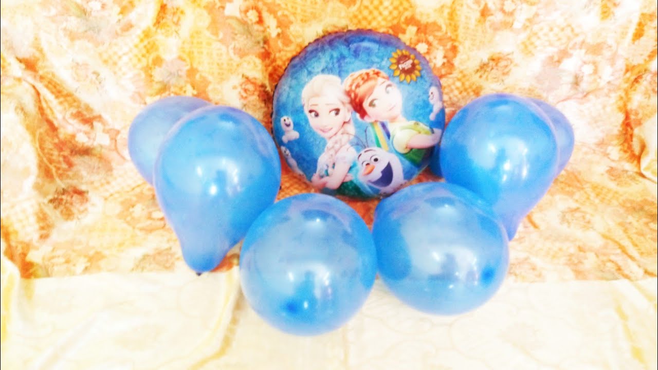 DISNEY FROZEN, ELSA, ANNA & Olaf Inflating MYLAR FOIL Balloons, #fun #pop#asmr FULL VIDEO (WITH BGM)