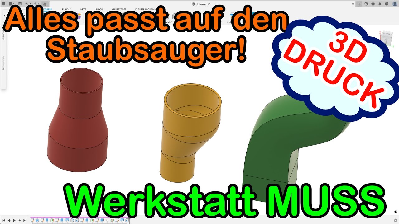 So einfach jeden Adapter erstellen! Fusion 360 Tutorial