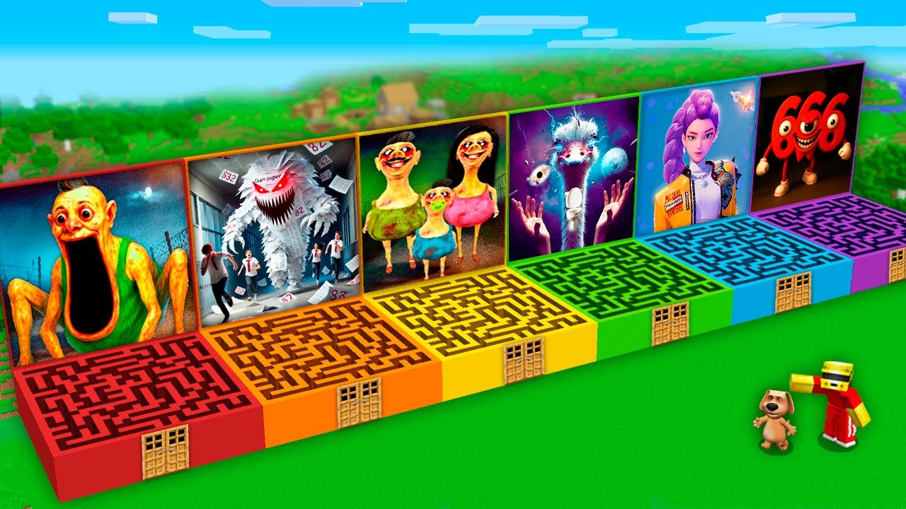 O QUE HÁ NESTE GRANDE LABIRINTO BRAINROT | HAMOOD HABIBI.EXE | RUMI KPOP DEMONS no Minecraft?