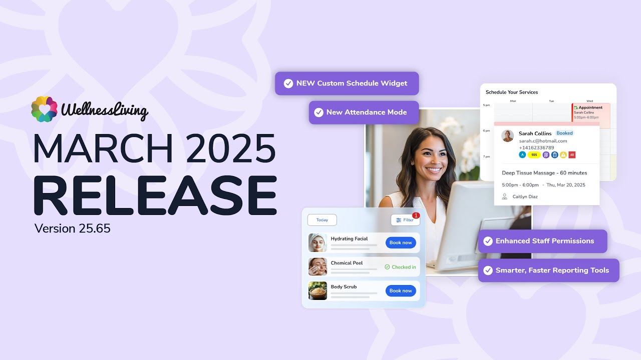 WellnessLiving March 2025 Health & Beauty Release 25.65 | New Features & Updates!