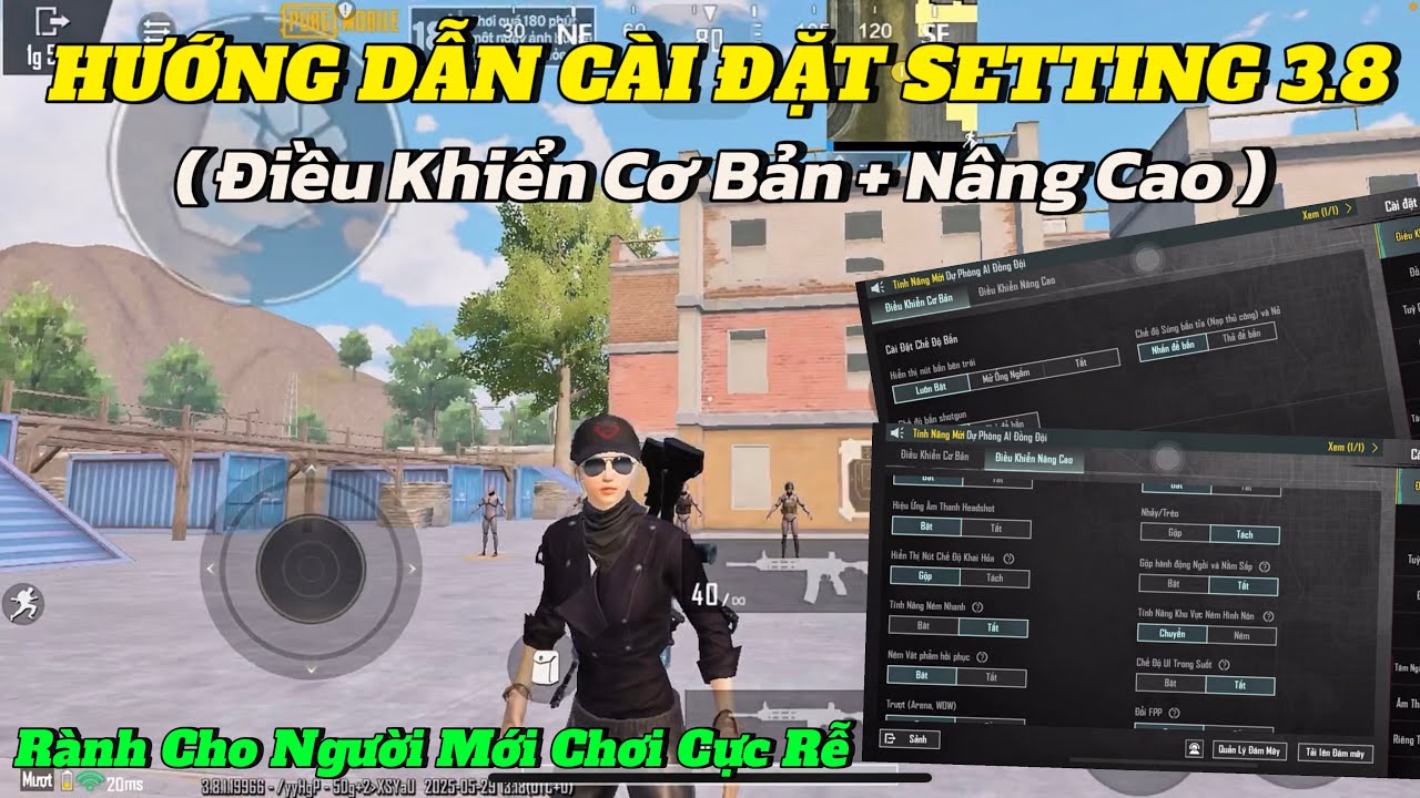 PUBG Mobile | HƯỚNG DẪN CÀI ĐẶT SETTING 3.8 ĐIỀU KHIỂN CƠ BẢN + NÂNG CAO | Rành Cho Người Mới Chơi