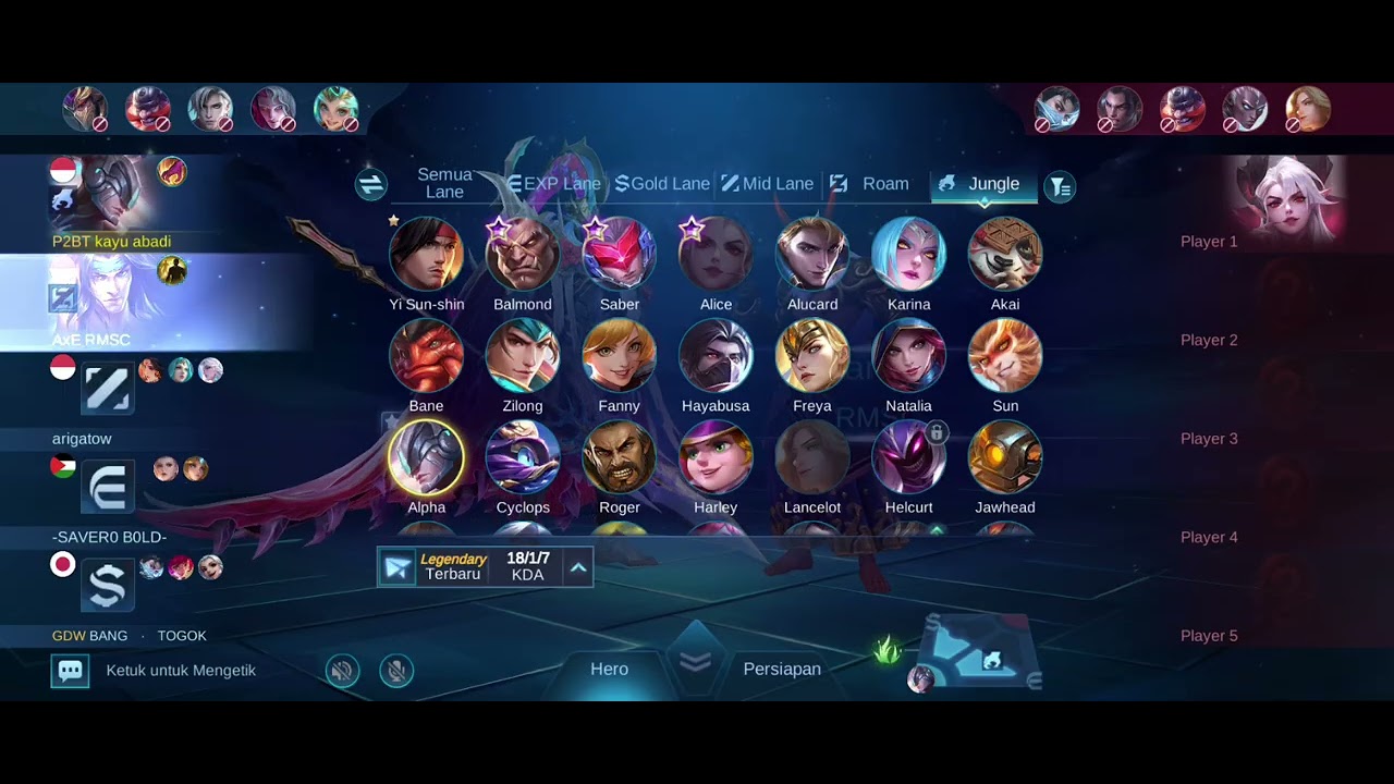 Alpha legend, gas bante