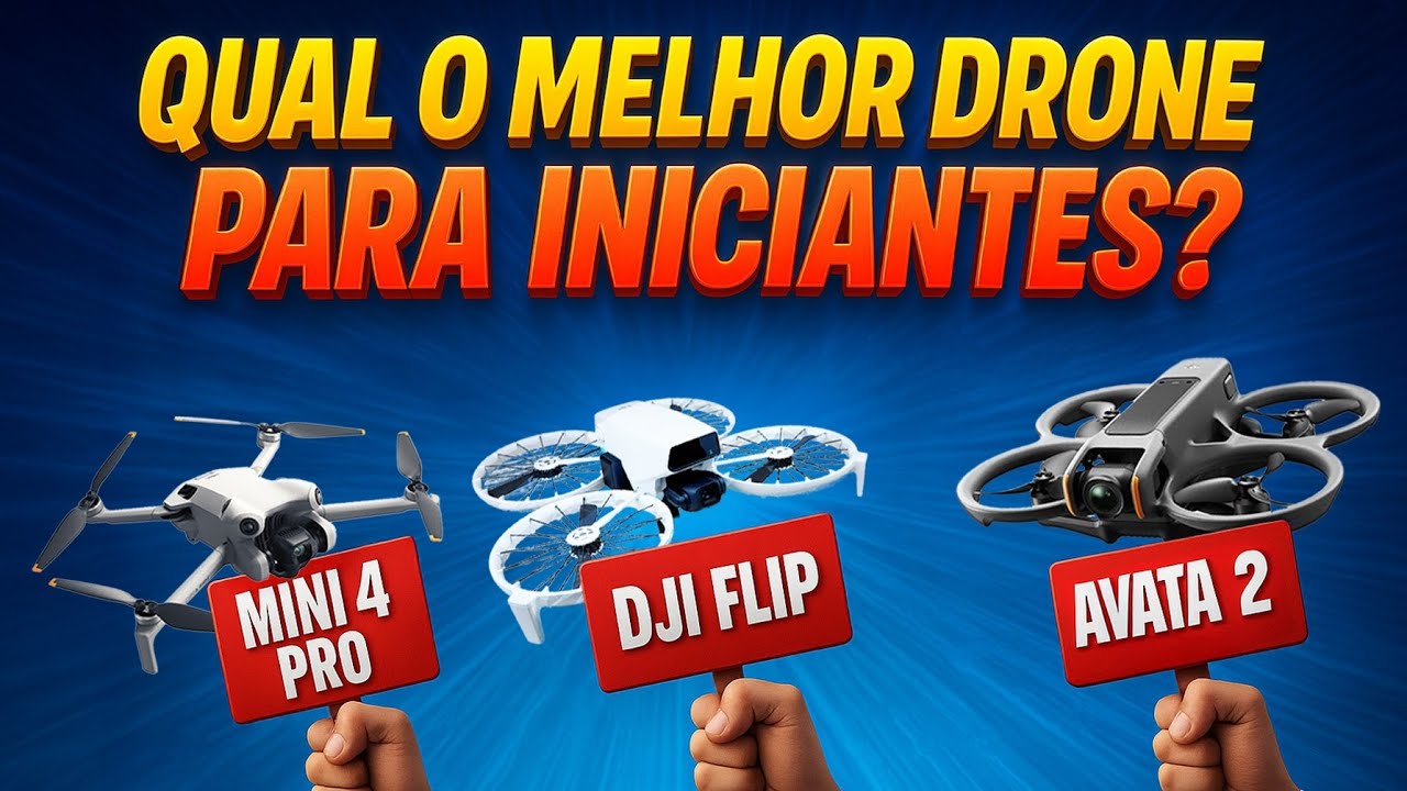 Qual o Melhor Drone para Iniciantes? DJI Mini 4 Pro vs Avata 2 vs Flip! #dronebrasil