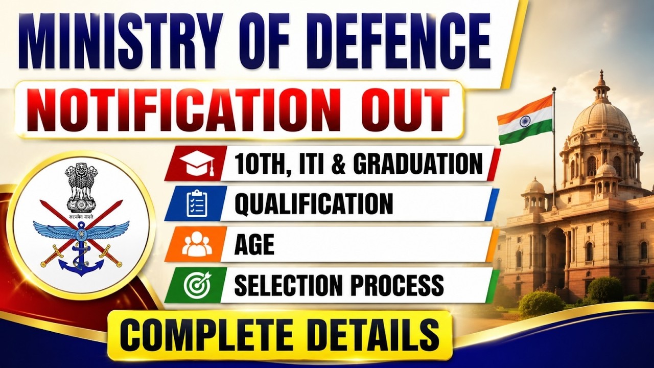 Ministry of Defence Jobs 2026 | Qualification, Age & Selection Process | Complete Details