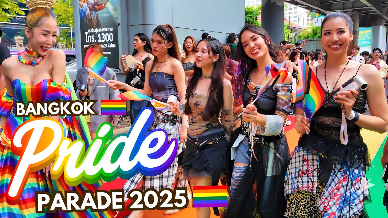 [4K] BANGKOK PRIDE PARADE 2025 🏳‍🌈 LGBTQ+ Pride Festival 🏳‍🌈 (ASMR Sounds)