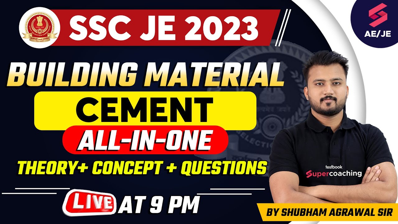 Building Materials Civil Engineering |SSC JE Previous Year Question Paper Civil |Shubham Agrawal Sir