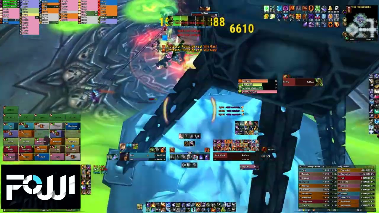 Rotface Heroic #1 World DPS All Classes | Fojji Fire Mage WotLK Classic