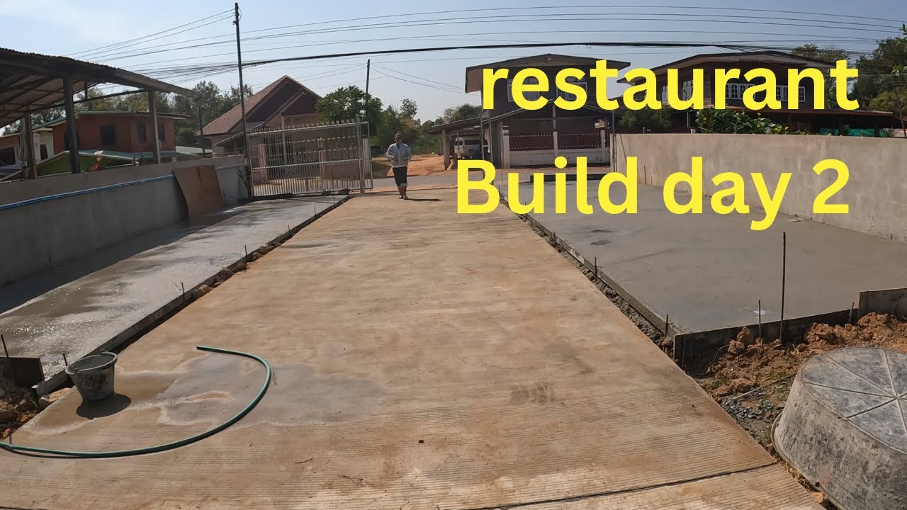 Restaurant Build Day 2 | Slab Down & Panang Curry in Rural Thailand