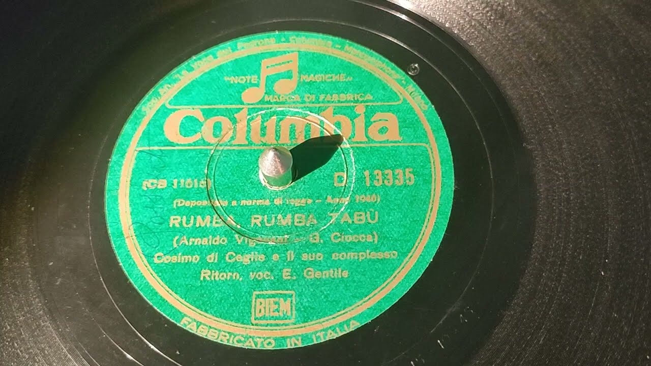 Enrico gentile - rumba rumba tabù - 1946- 78 giri(cosimo di Ceglie)