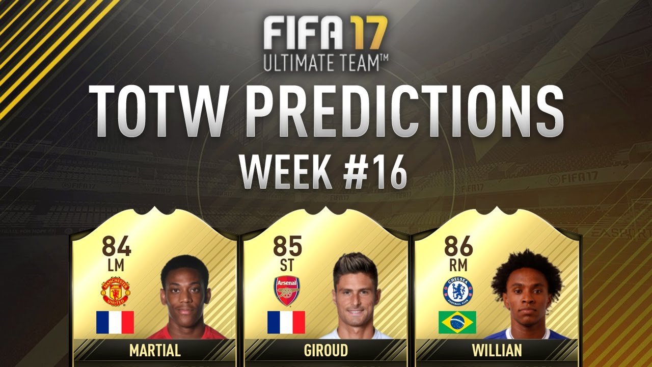 Fifa 17 TOTW Predictions #16 Ft. IF Scorpion, IF Martial, IF Willian, IF Alli & More!
