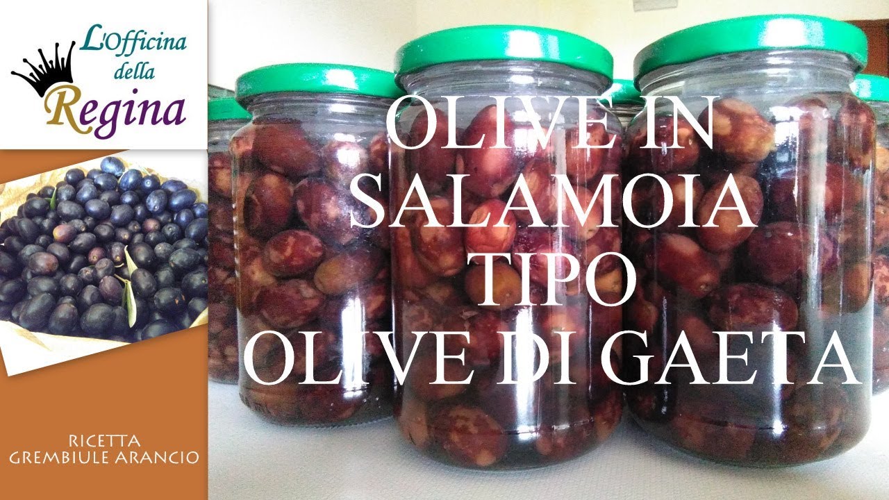 Olive in salamoia, tipo olive di Gaeta