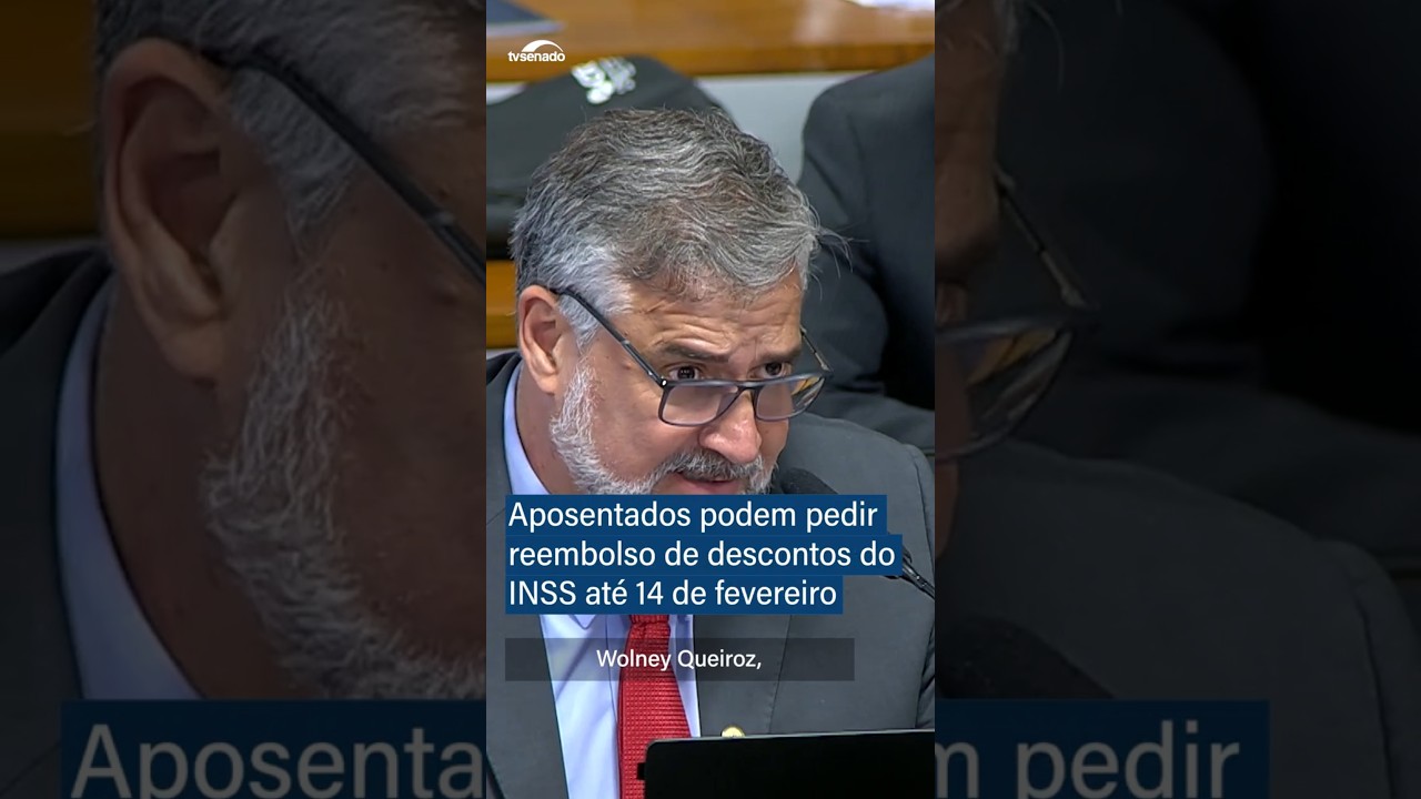 Aposentados podem pedir reembolso de descontos do INSS at&eacute; 14 de fevereiro #shorts