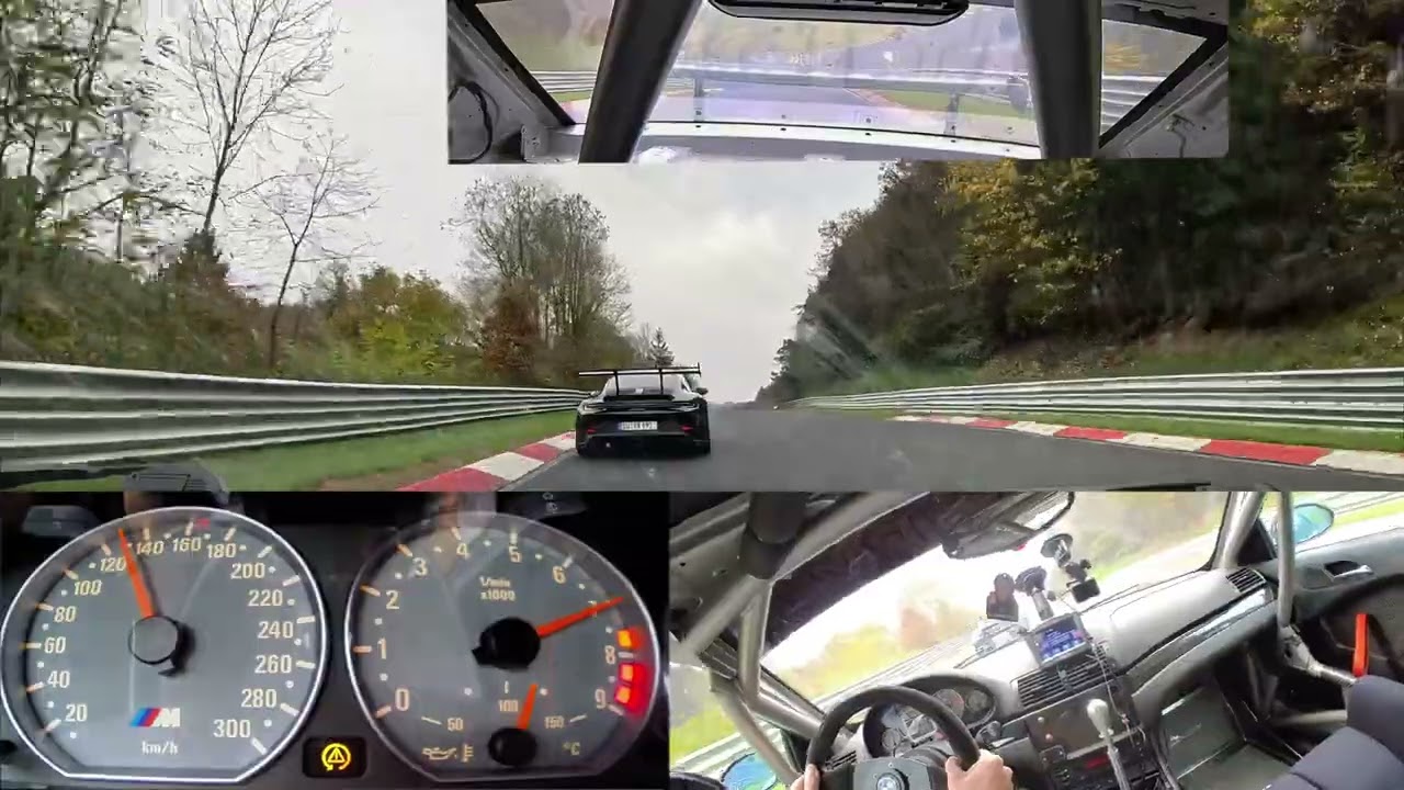 E46 M3 trying to keep up with 992 GT3 RS and 992 GT3 MR 🔥 Nürburgring Nordschleife BTG 01.11.2024