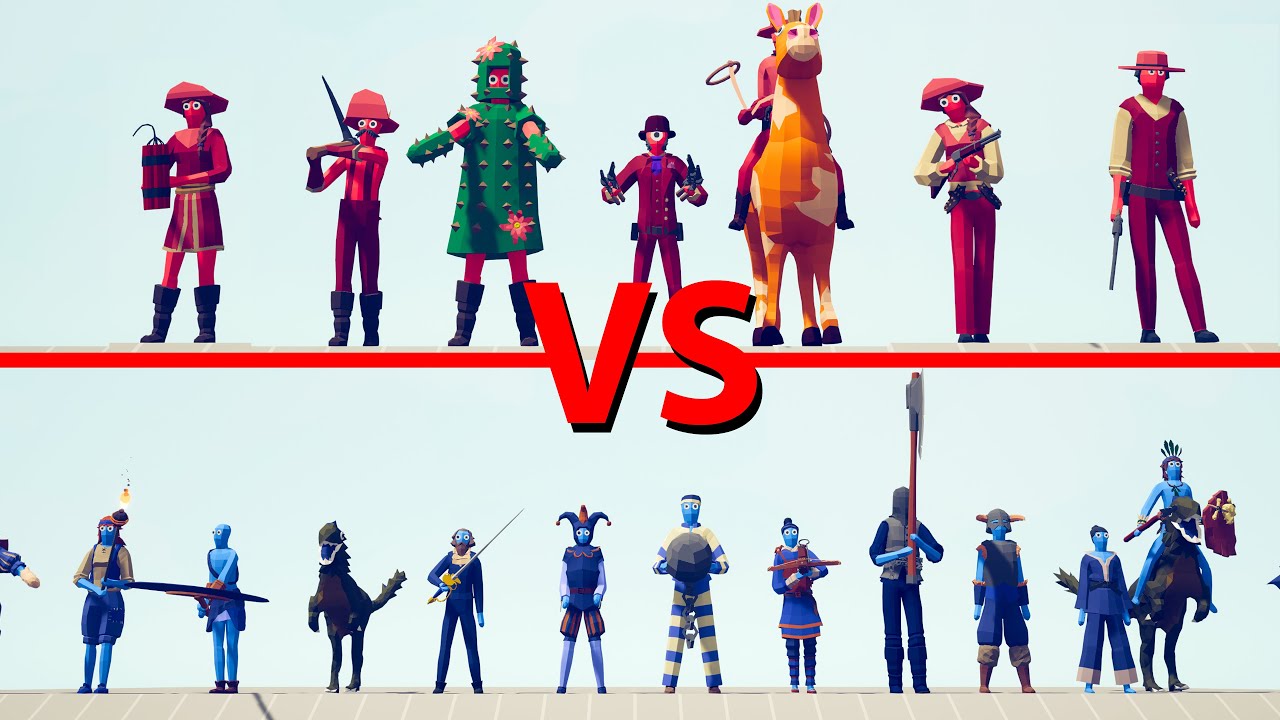 WILD WEST Team vs SECRET Team - Totally Accurate Battle Simulator TABS