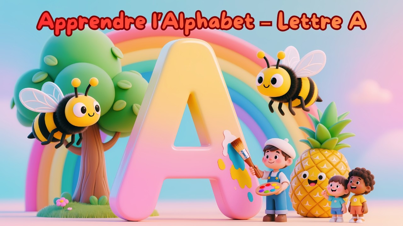 Apprendre l’Alphabet – Lettre A 🎵 Chanson Interactive pour Enfants