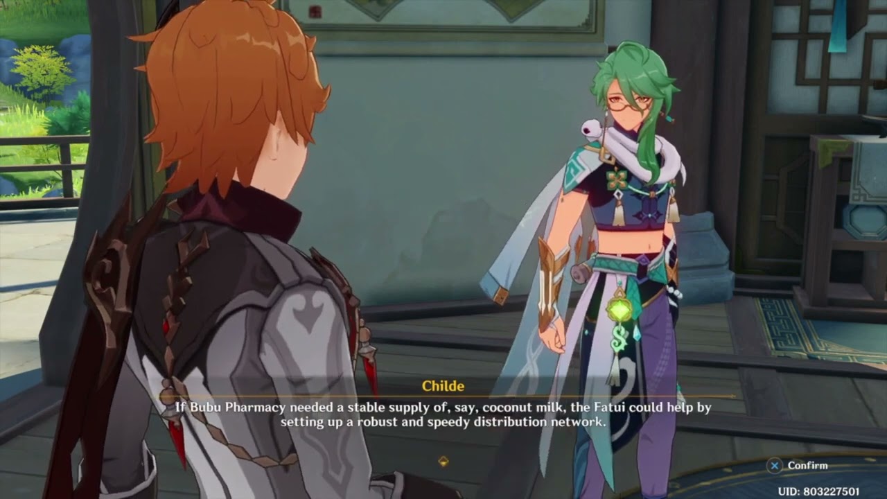 CHILDE BAIZHU CUTSCENE GENSHIN IMPACT