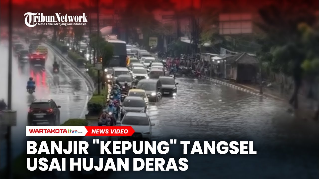 Banjir Genangi Tangsel Usai Hujan Deras, Jalan Aria Putra hingga Puri Bintaro Tergenang