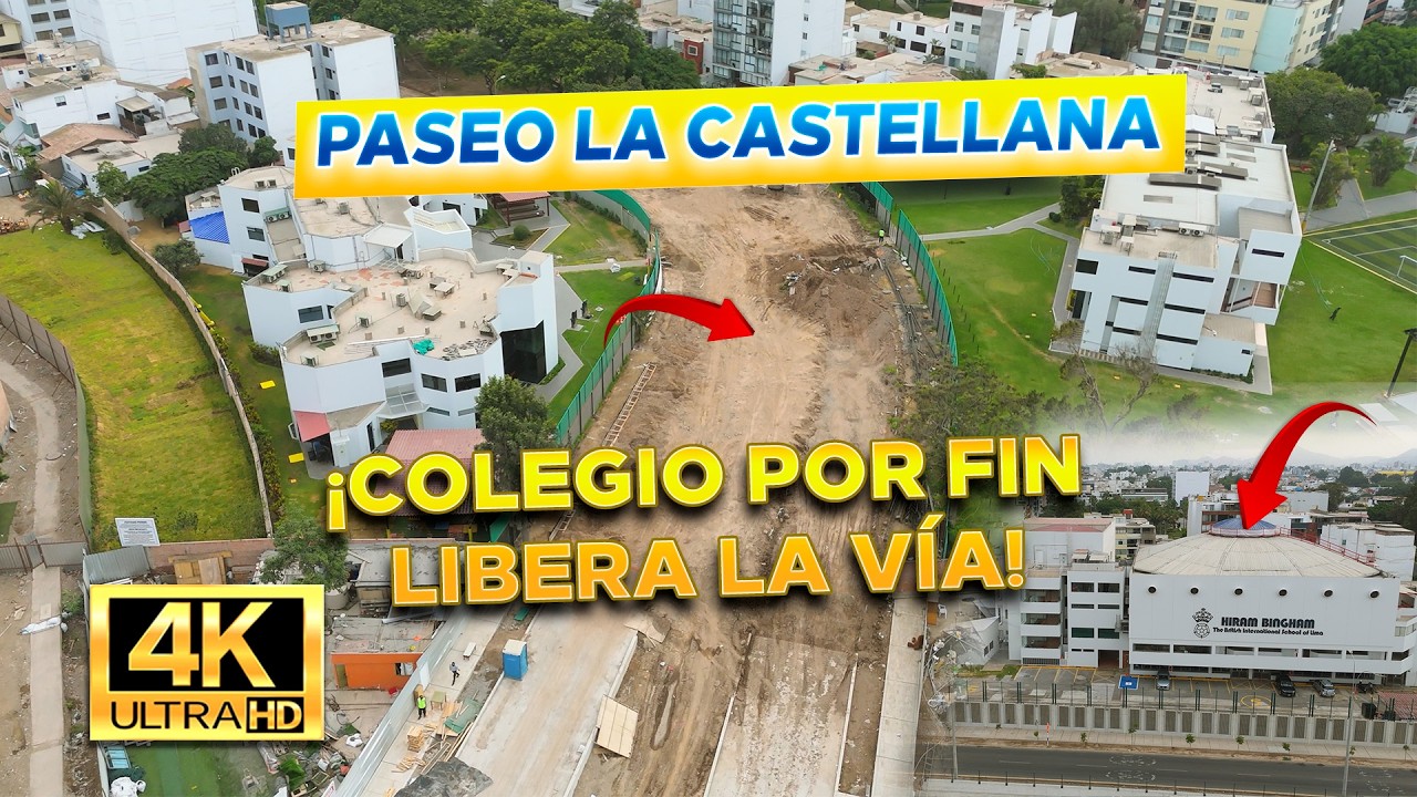 El colegio Hiram Bingham libera la avenida Paseo de la Castellana