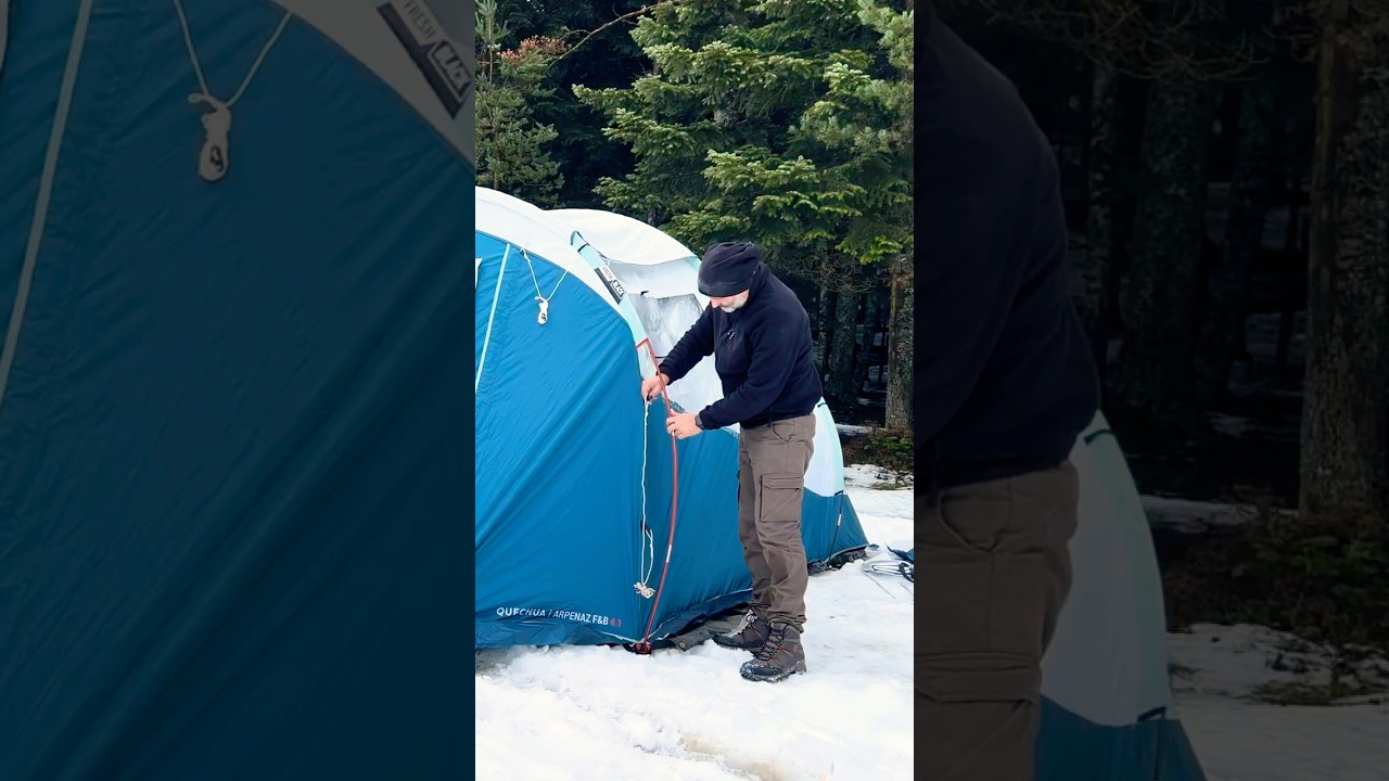 ❄️Arpenaz 4.1 Fresh & Black ile Kış Kampı | Soba Kurulumu | Winter Camping | Stove Installation